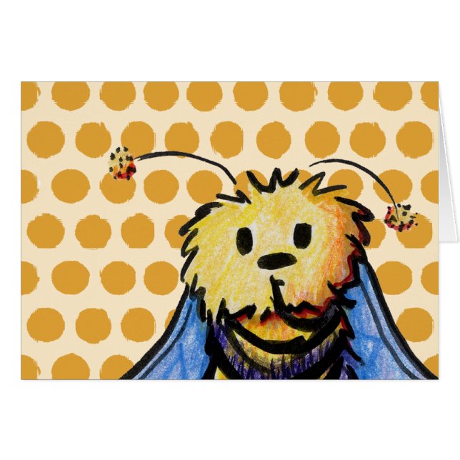 KiniArt Bee Notecard OBS Kort (Framsidan Horizontal)