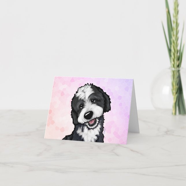 KiniArt Bernadoodle Tack Kort (Framsida)
