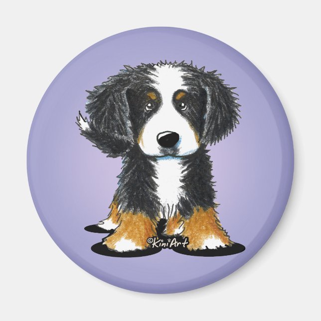KiniArt Bernese Mountain Hund Magnet (Framsidan)