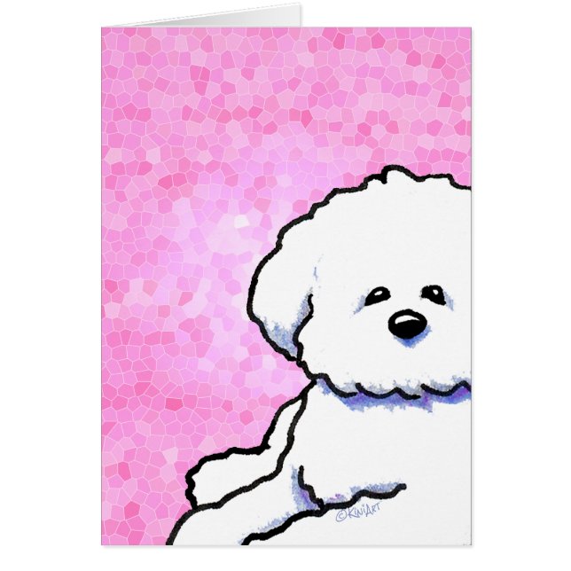 KiniArt Bichon Frise Card OBS Kort (Framsidan)