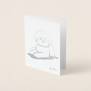 KiniArt Bichon Frise Foliekort Folierat Kort