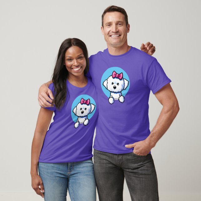 KiniArt Bichon Frise Girl T-Shirt (Unisex)