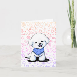 KiniArt Bichon Puppy Note Card Inbjudan