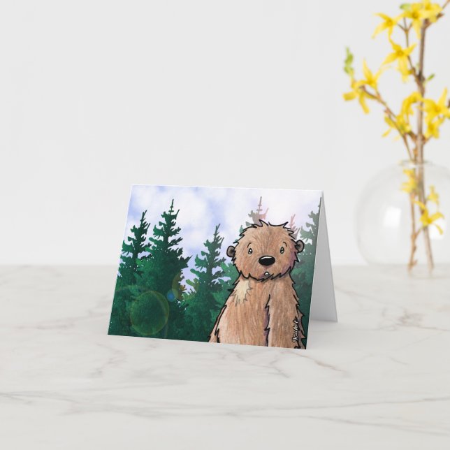 KiniArt Bigfoot-anteckningskort Kort (Gul blomma)