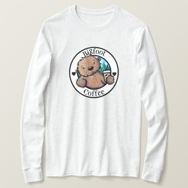 KiniArt Bigfoot-kaffe T Shirt (Design framsida)