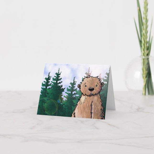 KiniArt Bigfot Sasquatch Note Card Kort (Framsida)