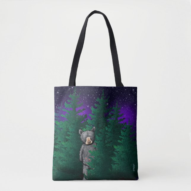 KiniArt Black Bear Tygkasse (Framsida)