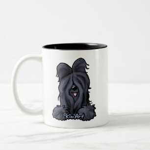 KiniArt Black Briard Två-Tonad Mugg