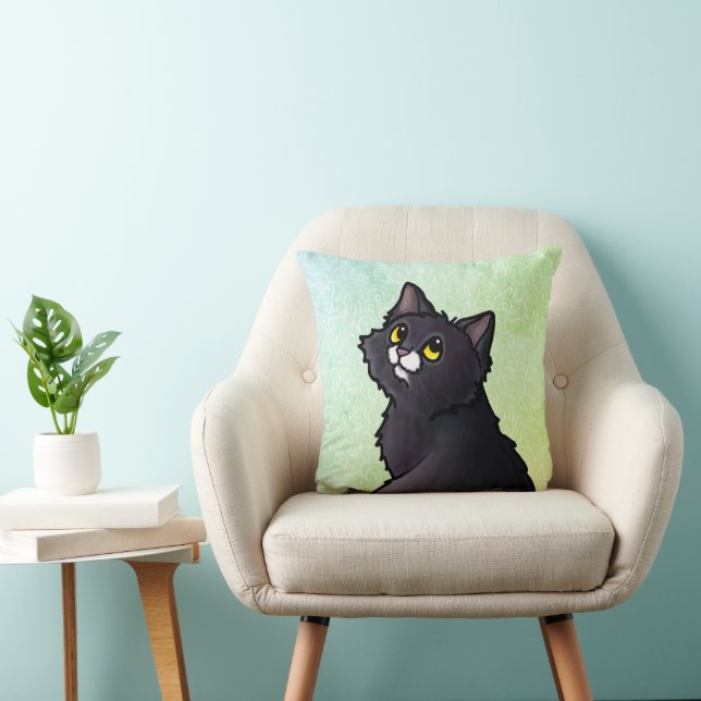KiniArt Black Cat Dekorativ kudde (Stol)