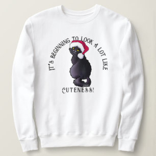 KiniArt Black Cat-jultröja T Shirt