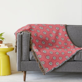 KiniArt Blommigt Coral Filt