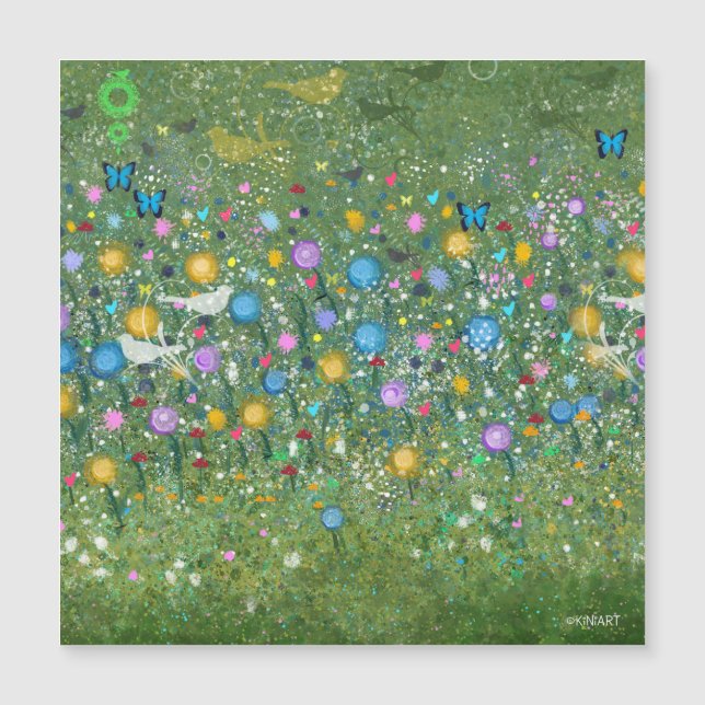 KiniArt Blommigt Garden Birds and Butterflies (Framsida)