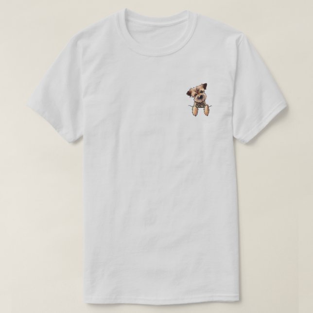 KiniArt Border Terrier T Shirt (Design framsida)