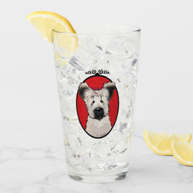 KiniArt Briard Glass Glaskopp (Framsida Ice)