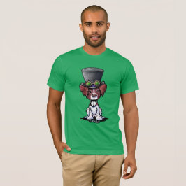 KiniArt Brittany Hund Steampunk Tophat T Shirt