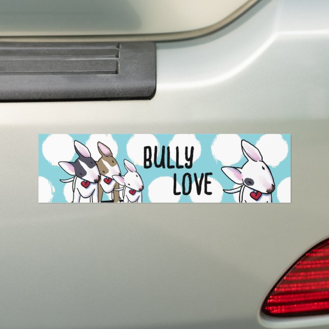 KiniArt Bull Terrier Bumper Sticker Bildekal (På Bil)