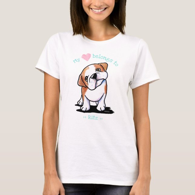 KiniArt Bulldog T Shirt (Framsida)