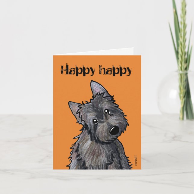 KiniArt Cairn Terrier Halloween-kort Kort (Framsida)