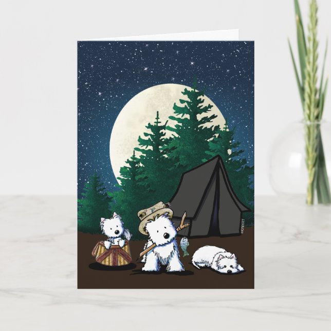 KiniArt Camping Westies Kort (Framsida)