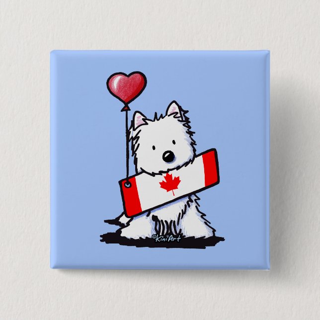 KiniArt Canadian Westie Knapp (Framsida)