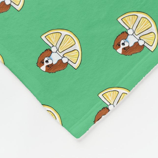 KiniArt Cavalier Life Lemons Fleece Blanket (Hörn)
