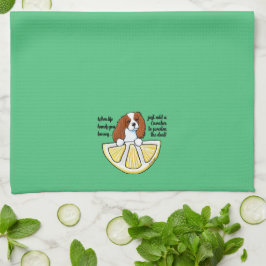 KiniArt Cavalier Life Lemons Kitchen Towel Kökshandduk
