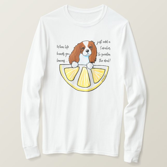 KiniArt Cavalier Life Lemons T Shirt (Design framsida)
