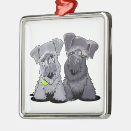 KiniArt Cesky Terriers Julgransprydnad Metall