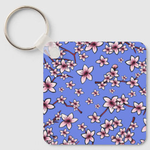 KiniArt Cherry-Blommar Nyckelring