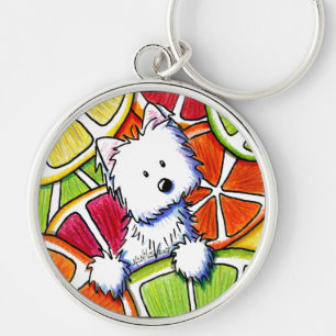 KiniArt Citrus Westie Nyckelring