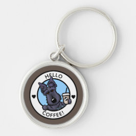 KiniArt Coffee Skotsk Terrier Nyckelring
