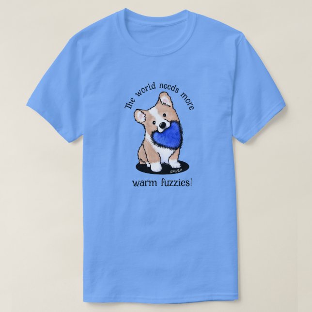 KiniArt Corgi Warm Fuzzies T-Shirt (Design framsida)