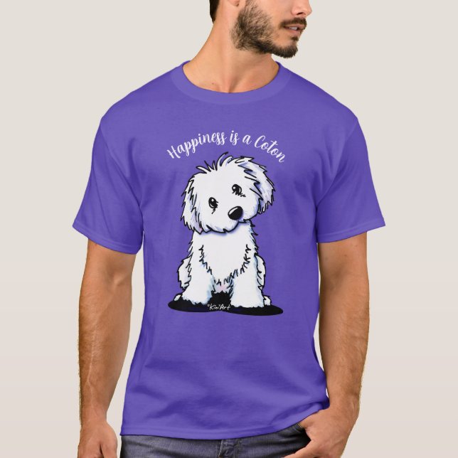 KiniArt Coton de Tulear T-Shirt (Framsida)