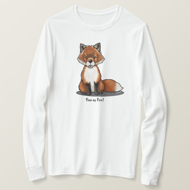 KiniArt Cute Fox T-Shirt (Design framsida)