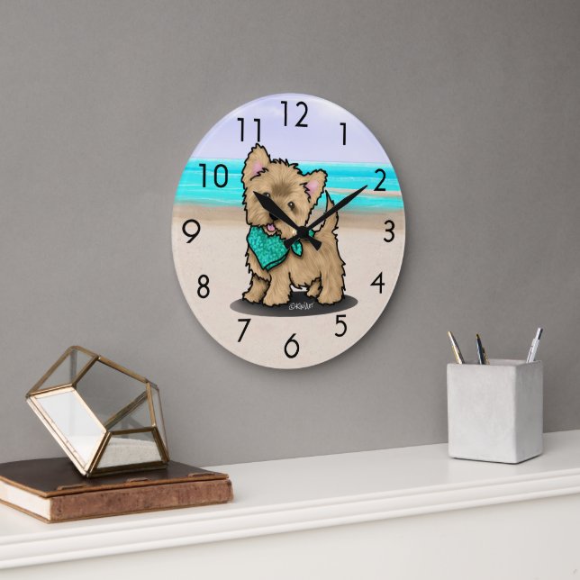 KiniArt Cutieface Cairn Beach Wall Clock Stor Klocka (Kontor)