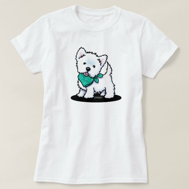 KiniArt Cutieface Westie T Shirt (Design framsida)