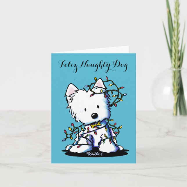 KiniArt DeLED Westie Helgkort (Framsida)