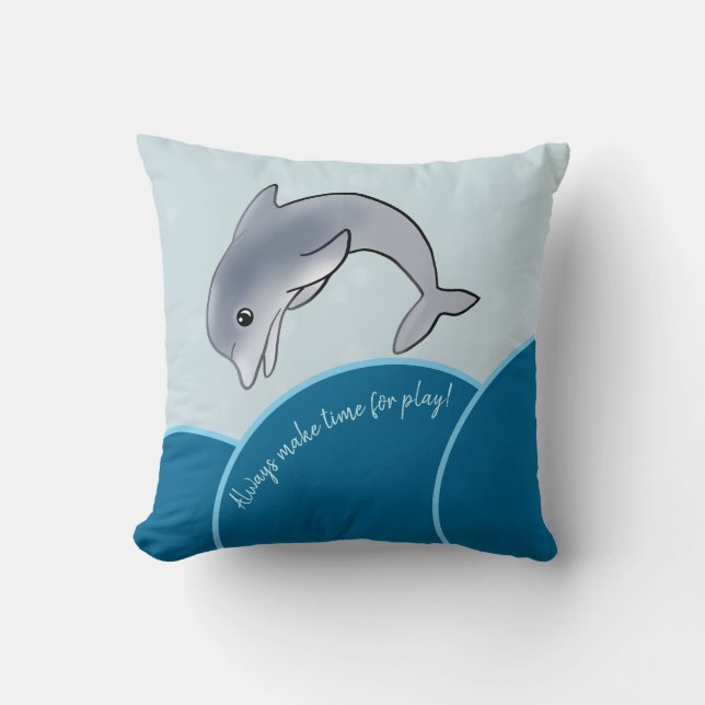KiniArt Delfin Ocean Kudde (Framsida)