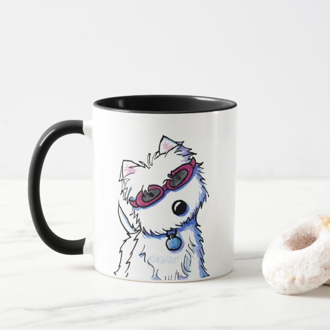 KiniArt Doggles Westie Mugg (Med munk)