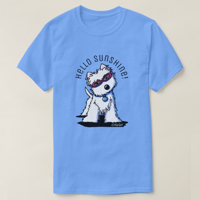KiniArt Doggles Westie T Shirt (Design framsida)