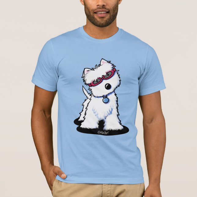 KiniArt Doggles Westie T Shirt (Framsida)