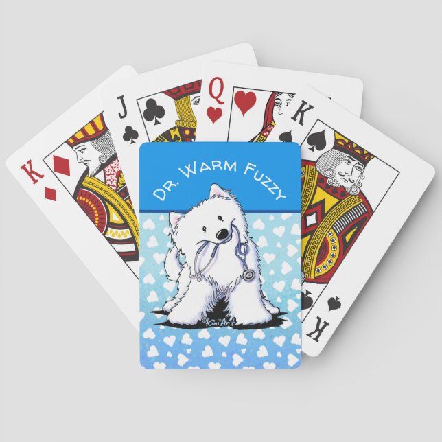 KiniArt Doktor Samoyed Casinokort (Baksidan)