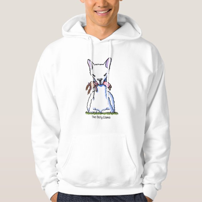 KiniArt Dolly Lama  Hoodie (Framsida)