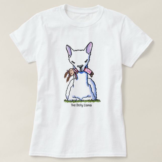 KiniArt Dolly Lama  T Shirt (Design framsida)
