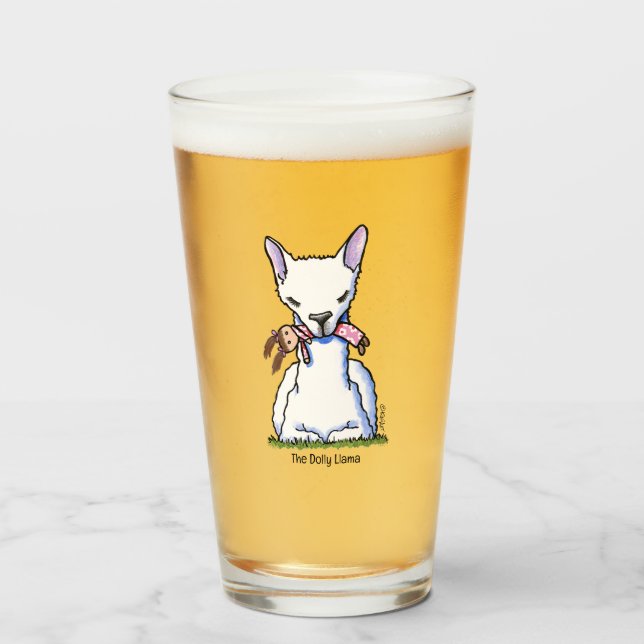 KiniArt Dolly Llama Glaskopp (Framsida fylld)