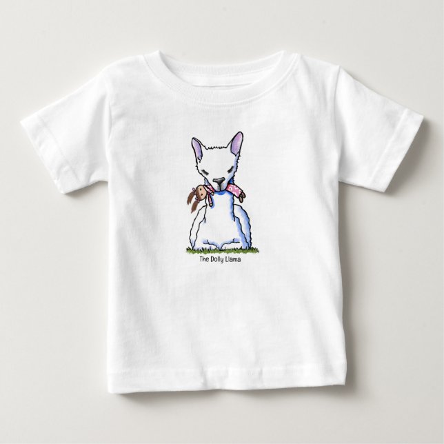 KiniArt Dolly Llama T Shirt (Framsida)