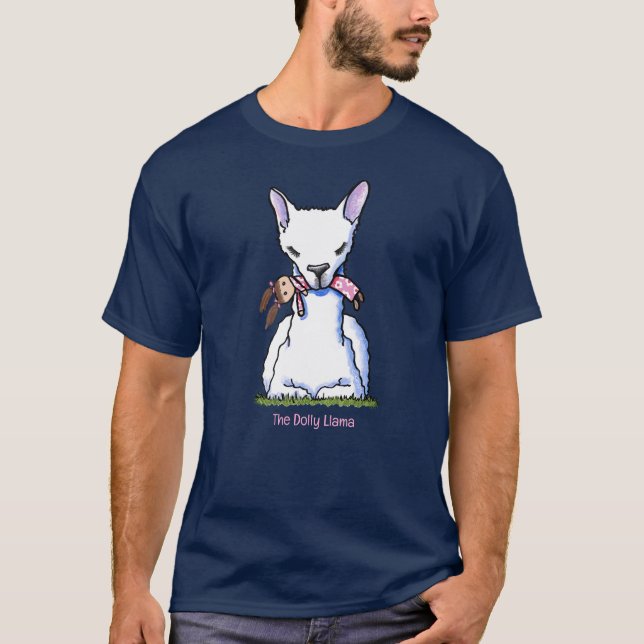 KiniArt Dolly Llama T Shirt (Framsida)