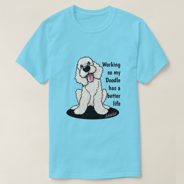 KiniArt Doodle Hund T-Shirt (Design framsida)