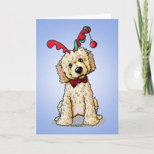 KiniArt DoodleMoji Reindeer-julkort Kort