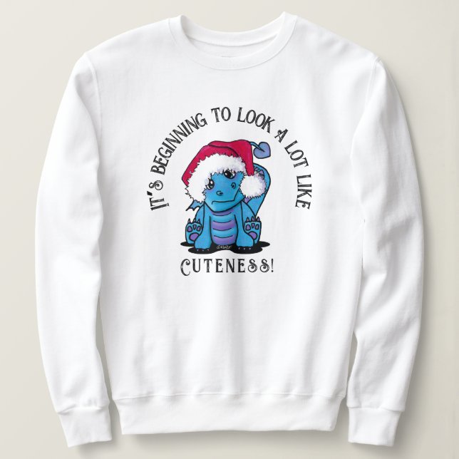 KiniArt Dragon-jultröja T Shirt (Design framsida)